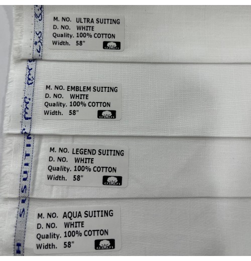 Cotton White Suiting fabric High quality men's suiting fabric cotton heavy weight cotton fabric formal suits