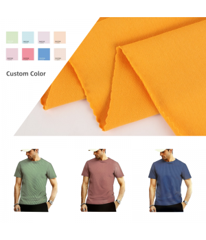 Wholesale 180gsm 95 cotton 5 spandex knitted elastane stretch single jersey t shirt fabric for clothing