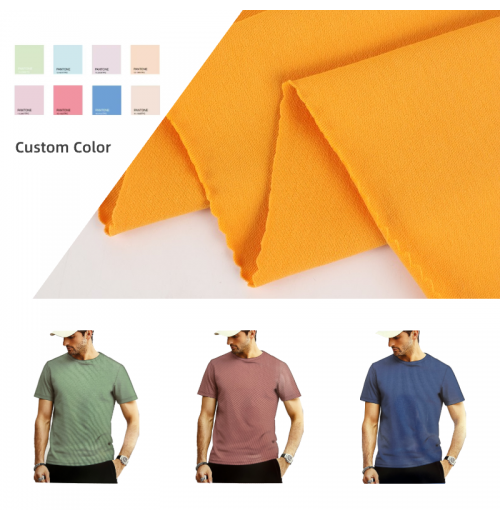 Wholesale 180gsm 95 cotton 5 spandex knitted elastane stretch single jersey t shirt fabric for clothing