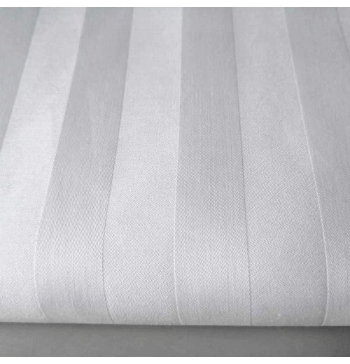 bed sheet fabric 100% cotton plain sateen stripe