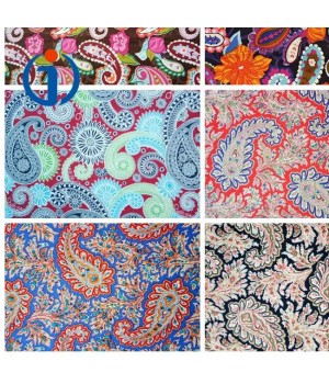 Custom Design 105gsm 40s Ethnic Poplin 100% Cotton Woven Printed Fabrics for Clothes Bags