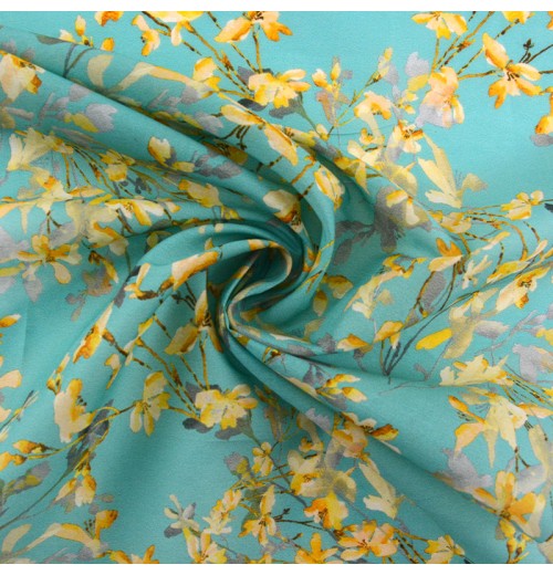 Fabric Custom Digital Floral Printing Liberty Cotton Woven Fabric Rolls For Clothes