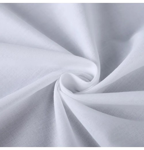 Roll Cotton Woven Plain 100 Cotton Twill Cotton Fabric for Long Shirt Bleached Voile Lining Fabric Wholesale Muslin 90*88 White