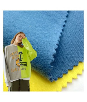 Heavyweight 100% cotton soft 360gsm brushed knitted french terry fleece fabric for hoodies sweatshirts