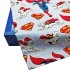 Yuhuang Lt.Blue Bottom 100% Cotton Fabric Cartoon Superman&Underdog Pattern Digital Print Sewing Material DIY Children Clothes