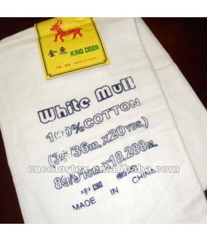 Factory Wholesale 100% Cotton Lightweight Comfortable Super Soft Bleached White Mull Gauze Fabric for Lining