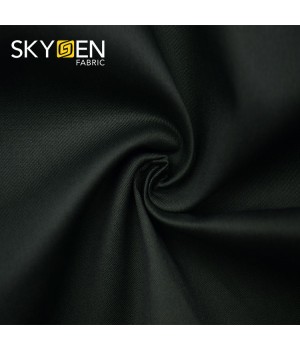 Skygen wholesale stocklot cloth material solid color silky plain dye combed twill dress shirt shirting 115 gsm 60s cotton fabric