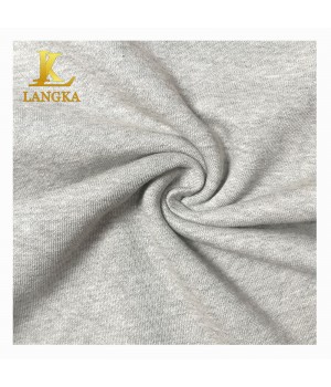 Langka 100% organic cotton 330gsm heavyweight french terry knitted cloth fabric for hoodie