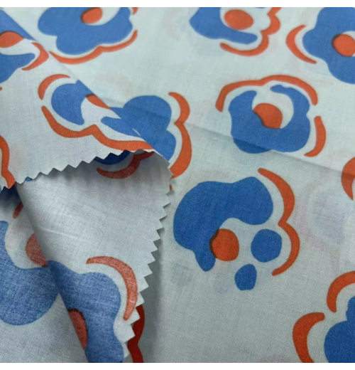 100% Pure Cotton Fabric China Printed Soft Cotton Light Weight Fabric For Dress Clothing Garment